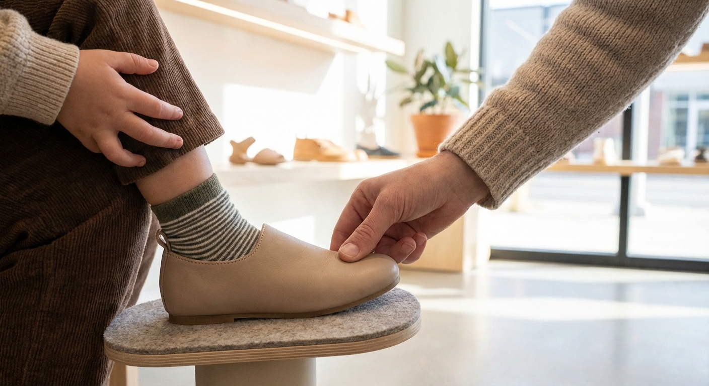 Lapse jala mõõtmine ja jalanõu sobivuse kontrollimine täiskasvanu abiga